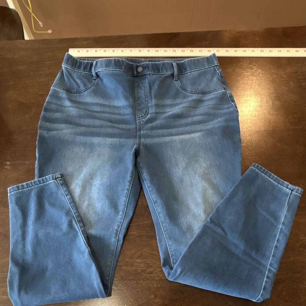 Time and Tru Women's Skinny Jeans Blue Denim Stretch Mid Rise 5-Pocket XXL 0139
